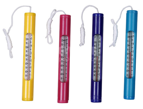 Round colorful economy thermometer