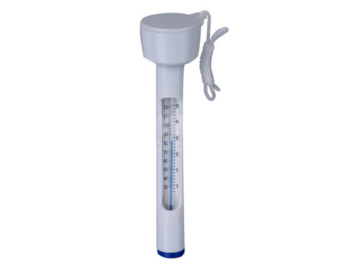 Deluxe floating thermometer with string attachment
